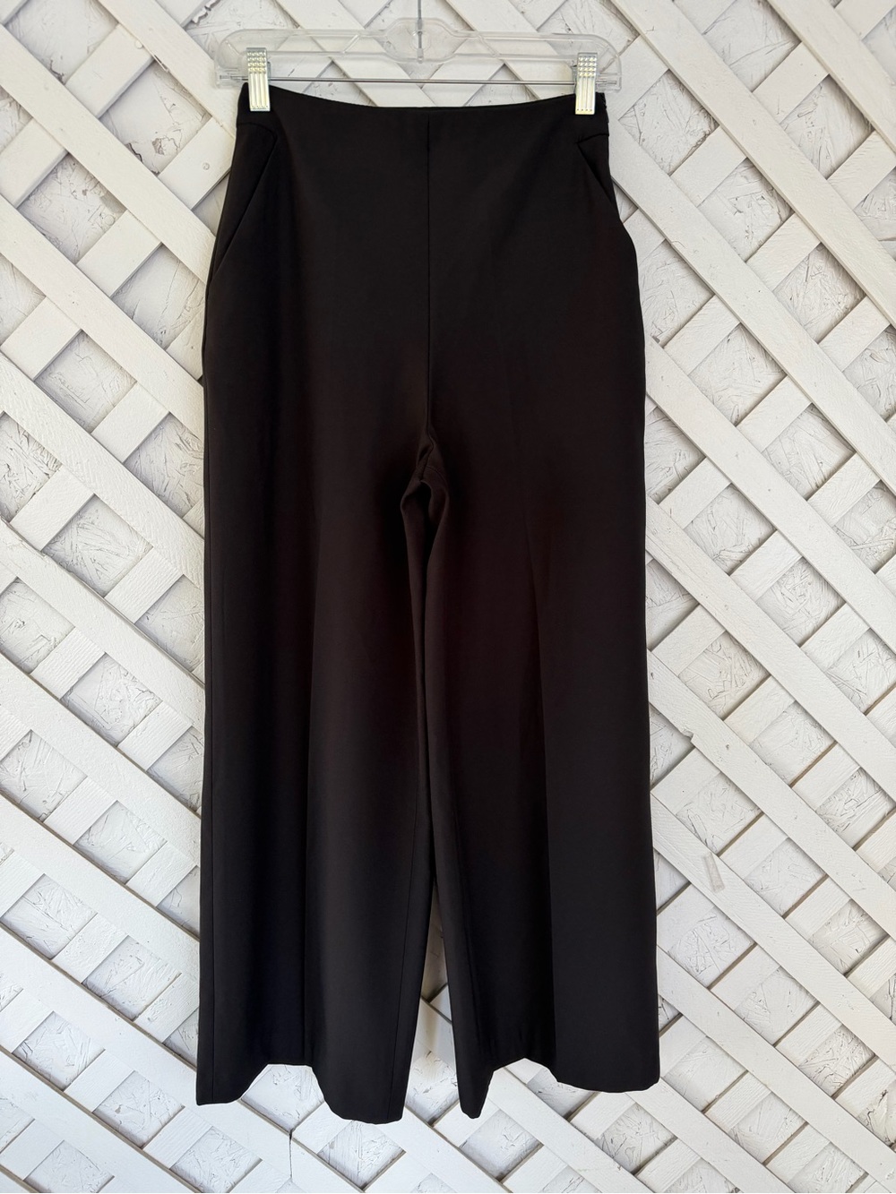 Zara Black Wide-Leg Trousers High Waisted XS